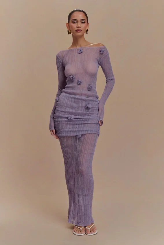 Orianna Orchid Knit Maxi Skirt – Orchid Orianna Orchid Knit Maxi Skirt – Orchid