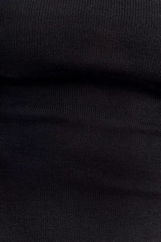 Paedyn Merino Wool Ribbed Long Sleeve Top – Black Paedyn Merino Wool Ribbed Long Sleeve Top – Black