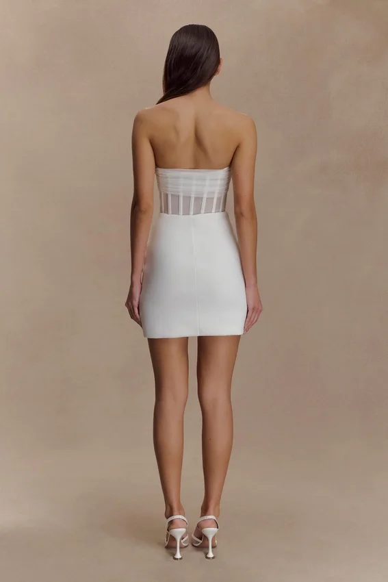 Palmer Mesh Corset Mini Dress – Ivory Palmer Mesh Corset Mini Dress – Ivory
