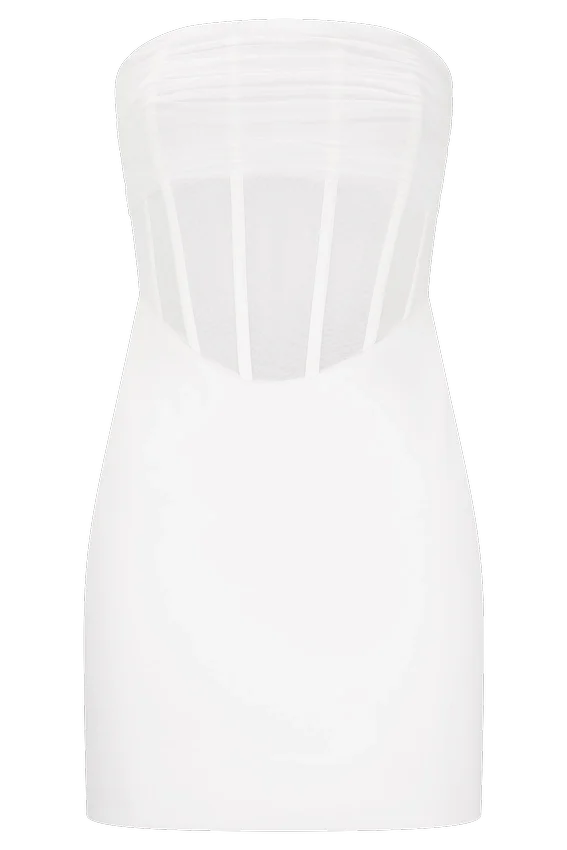Palmer Mesh Corset Mini Dress – Ivory Palmer Mesh Corset Mini Dress – Ivory