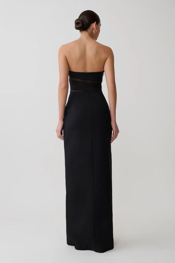 Paulina Cut Out Strapless Maxi Dress – Black Paulina Cut Out Strapless Maxi Dress – Black