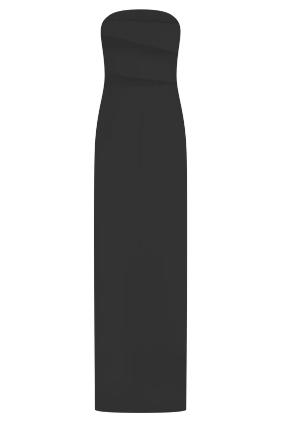 Paulina Cut Out Strapless Maxi Dress – Black Paulina Cut Out Strapless Maxi Dress – Black