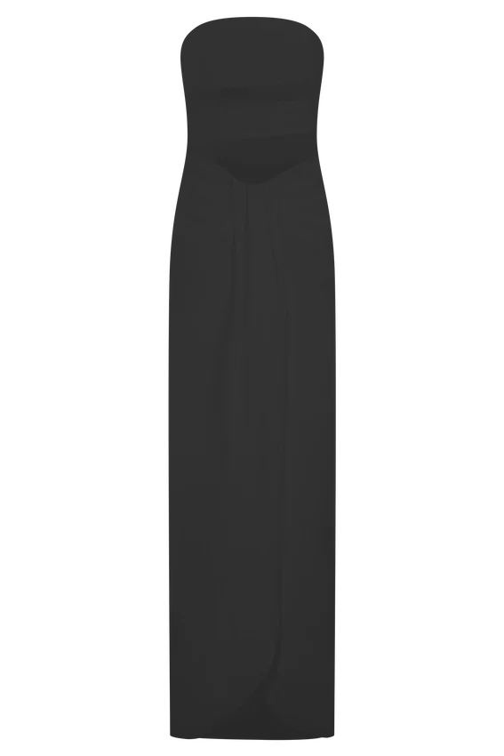 Paulina Cut Out Strapless Maxi Dress – Black Paulina Cut Out Strapless Maxi Dress – Black