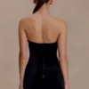 Paulina Velvet Strapless Mini Dress – Black Paulina Velvet Strapless Mini Dress – Black