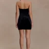 Paulina Velvet Strapless Mini Dress – Black Paulina Velvet Strapless Mini Dress – Black