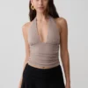 Peregrine Modal Gathered Halter Top – Neutral Peregrine Modal Gathered Halter Top – Neutral