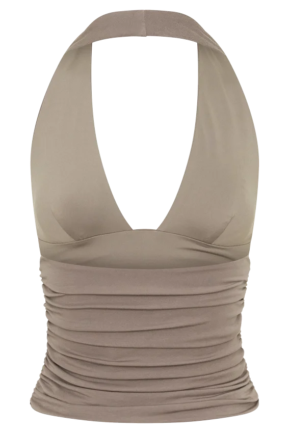 Peregrine Modal Gathered Halter Top – Neutral Peregrine Modal Gathered Halter Top – Neutral