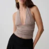 Peregrine Modal Gathered Halter Top – Neutral Peregrine Modal Gathered Halter Top – Neutral