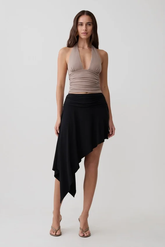 Peregrine Modal Gathered Halter Top – Neutral Peregrine Modal Gathered Halter Top – Neutral