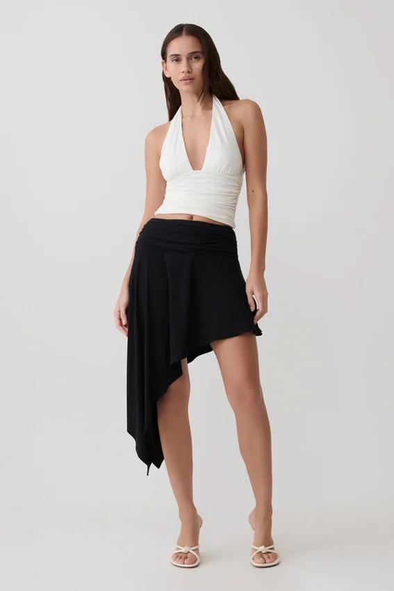 Peregrine Modal Gathered Halter Top – White Peregrine Modal Gathered Halter Top – White