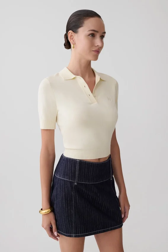 Philly Knit Button Up Top – Ivory Philly Knit Button Up Top – Ivory
