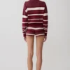 Philly Stripe Knit Short – Burgundy/Cream Philly Stripe Knit Short – Burgundy/Cream