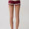 Philly Stripe Knit Short – Burgundy/Cream Philly Stripe Knit Short – Burgundy/Cream