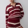 Philly Stripe Knit Short – Burgundy/Cream Philly Stripe Knit Short – Burgundy/Cream