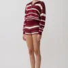 Philly Stripe Knit Short – Burgundy/Cream Philly Stripe Knit Short – Burgundy/Cream