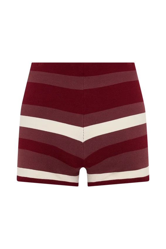 Philly Stripe Knit Short – Burgundy/Cream Philly Stripe Knit Short – Burgundy/Cream
