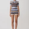 Philly Stripe Knit Short – Chocolate/Blue