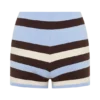 Philly Stripe Knit Short – Chocolate/Blue