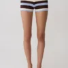 Philly Stripe Knit Short – Chocolate/Blue