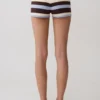 Philly Stripe Knit Short – Chocolate/Blue