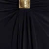 Quincy Halter Maxi Dress With Hardware – Black Quincy Halter Maxi Dress With Hardware – Black