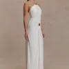 Quincy Halter Maxi Dress With Hardware – Ivory Quincy Halter Maxi Dress With Hardware – Ivory