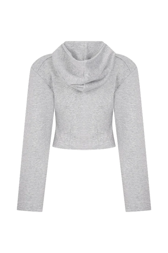 Quinn Zip Up Hoodie – Light Grey Marle Quinn Zip Up Hoodie – Light Grey Marle