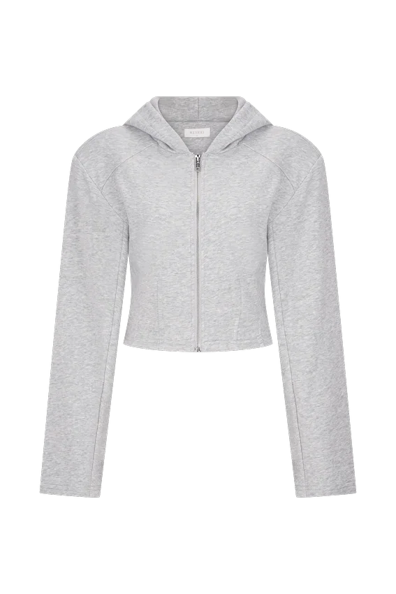 Quinn Zip Up Hoodie – Light Grey Marle Quinn Zip Up Hoodie – Light Grey Marle