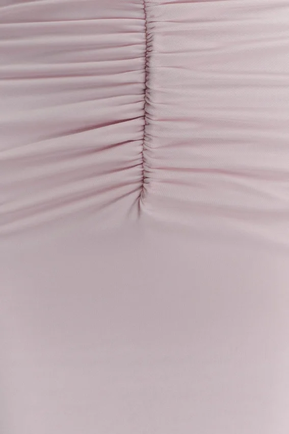 Rafaella Slinky And Mesh Maxi Dress – Pale Pink Rafaella Slinky And Mesh Maxi Dress – Pale Pink