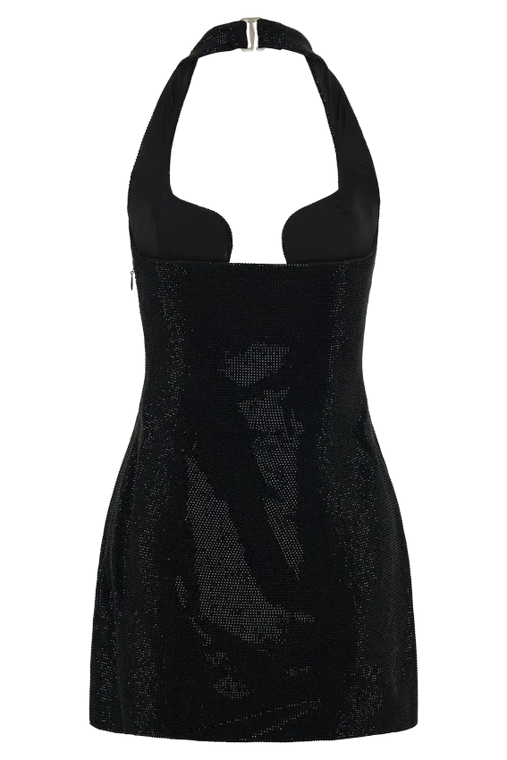 Raina Diamante Halter Mini Dress – Black Raina Diamante Halter Mini Dress – Black