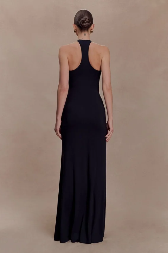 Ramona Modal Maxi Dress With Hardware – Black Ramona Modal Maxi Dress With Hardware – Black