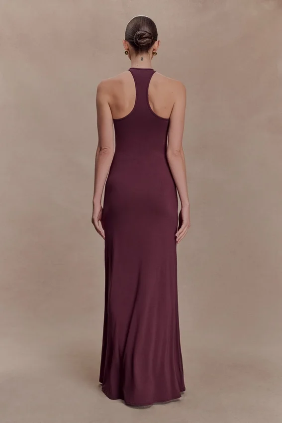 Ramona Modal Maxi Dress With Hardware – Mahogany Ramona Modal Maxi Dress With Hardware – Mahogany