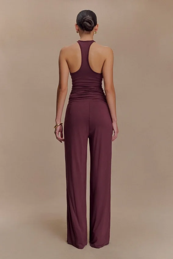 Ramona Modal Straight Leg Pant – Mahogany Ramona Modal Straight Leg Pant – Mahogany