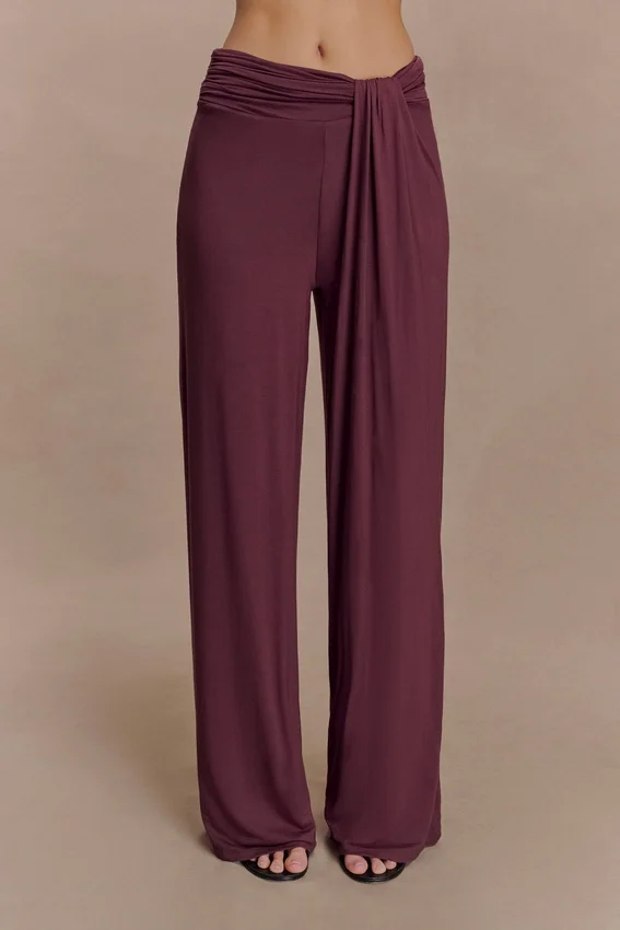 Ramona Modal Straight Leg Pant – Mahogany Ramona Modal Straight Leg Pant – Mahogany