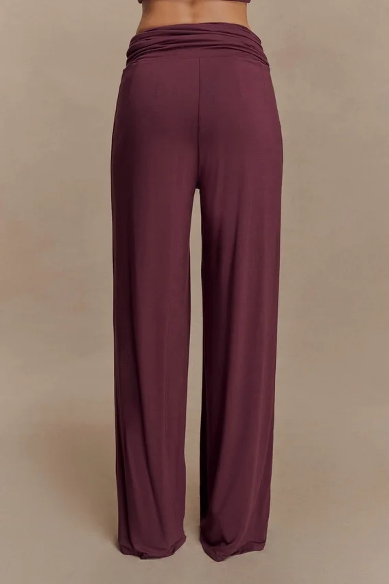 Ramona Modal Straight Leg Pant – Mahogany Ramona Modal Straight Leg Pant – Mahogany
