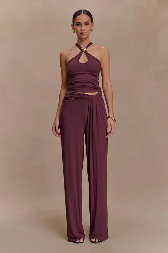 Ramona Modal Tank Top With Hardware – Mahogany Ramona Modal Tank Top With Hardware – Mahogany