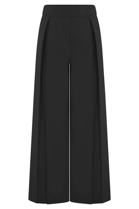 Raya Mid Rise Wide Leg Linen Pant – Black Raya Mid Rise Wide Leg Linen Pant – Black