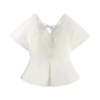 Rayne Off Shoulder Denim Top – White