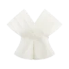 Rayne Off Shoulder Denim Top – White