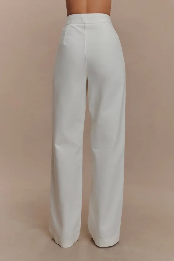 Rayne Wide Leg Denim Jeans – White Rayne Wide Leg Denim Jeans – White