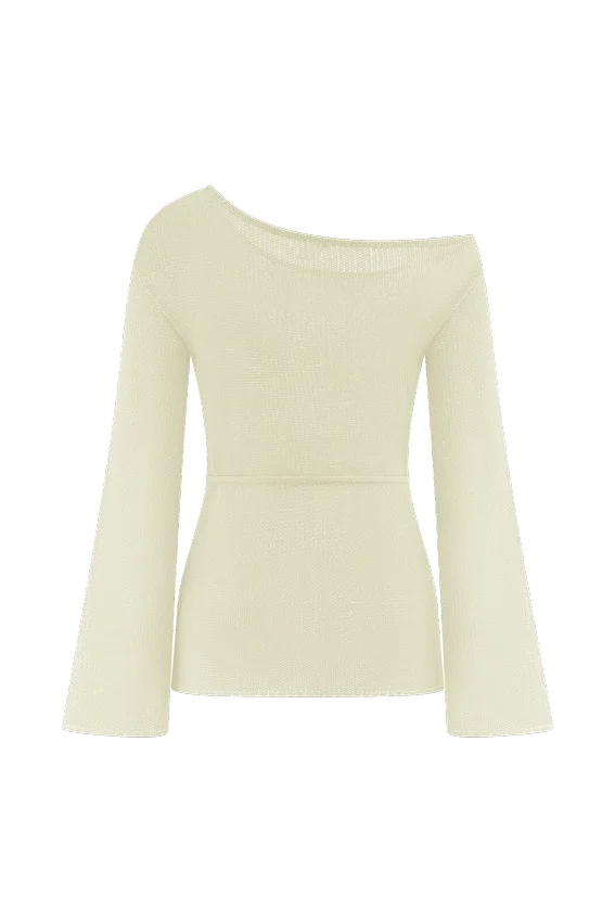 Reagan Off Shoulder Knit Top – White Reagan Off Shoulder Knit Top – White