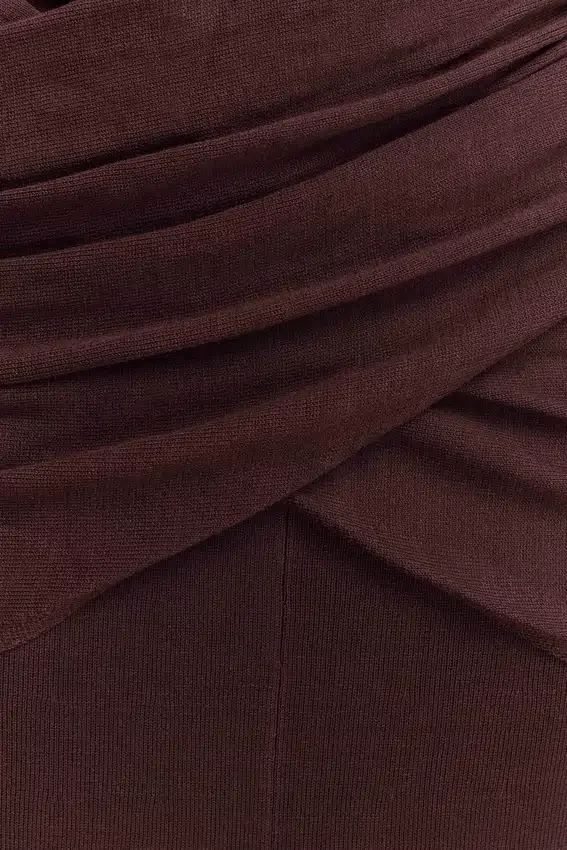 Reama Wrap Over Knit Maxi Dress – Chocolate Reama Wrap Over Knit Maxi Dress – Chocolate