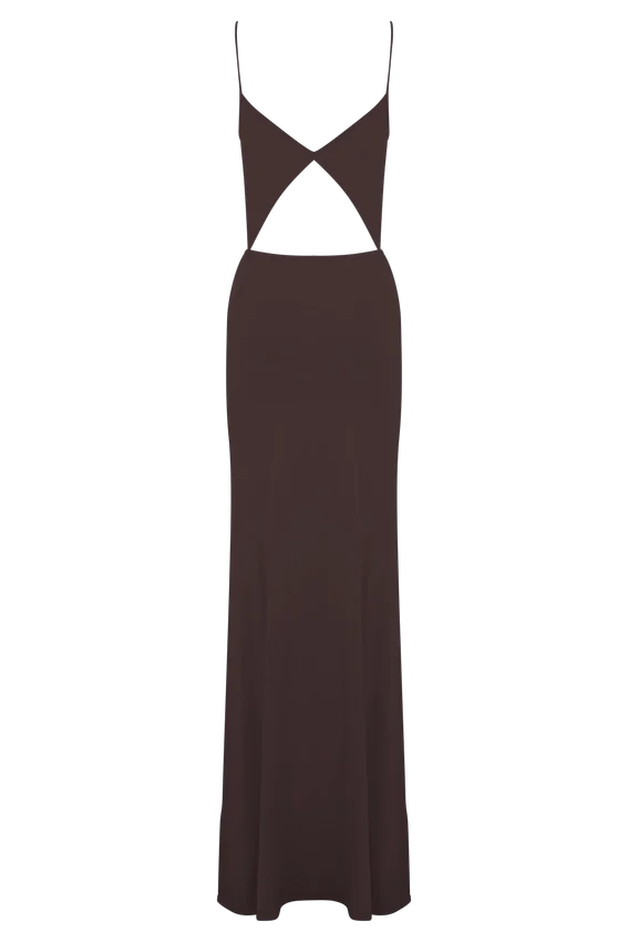 Reama Wrap Over Knit Maxi Dress – Chocolate Reama Wrap Over Knit Maxi Dress – Chocolate