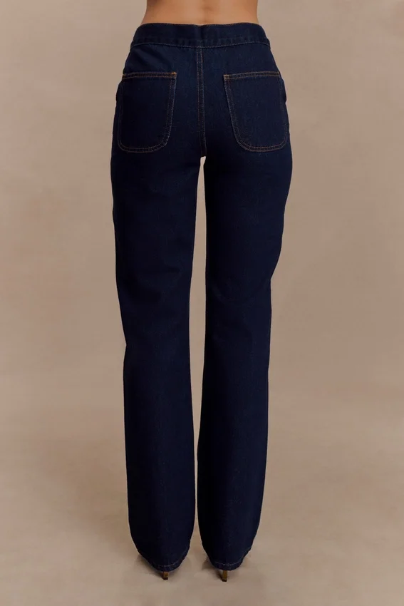 Remington V Front Straight Leg Jeans – Indigo Blue Remington V Front Straight Leg Jeans – Indigo Blue