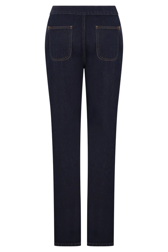 Remington V Front Straight Leg Jeans – Indigo Blue Remington V Front Straight Leg Jeans – Indigo Blue