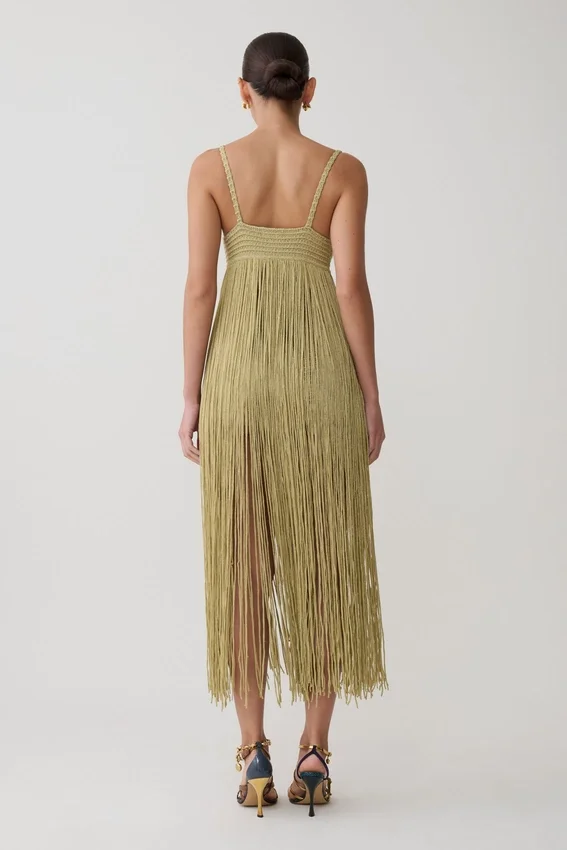Renee Lurex Crochet Maxi Dress – Gold Renee Lurex Crochet Maxi Dress – Gold