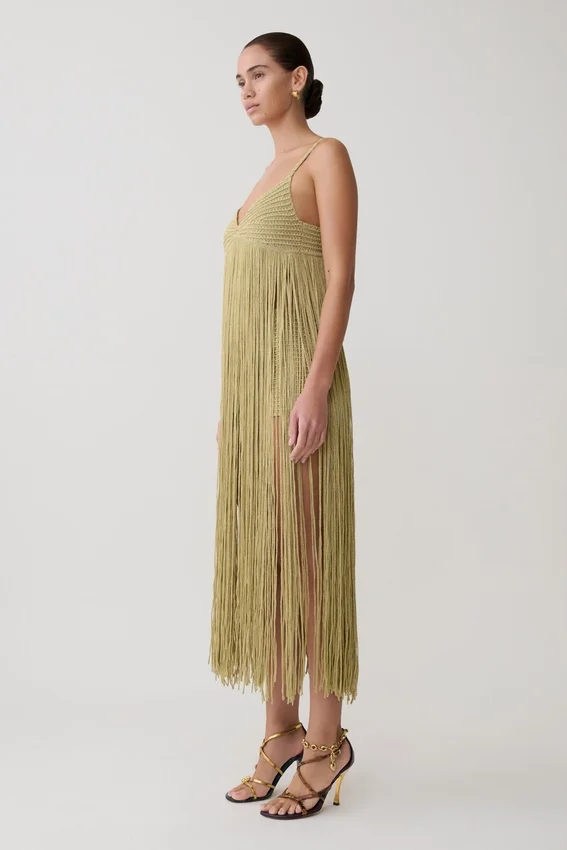 Renee Lurex Crochet Maxi Dress – Gold Renee Lurex Crochet Maxi Dress – Gold