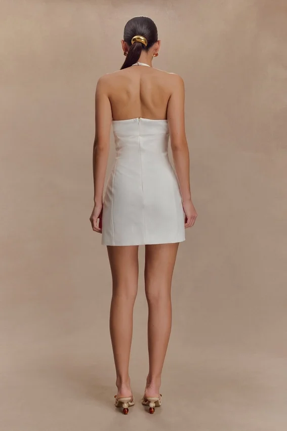 Reyes Cotton Floral Mini Dress – White Reyes Cotton Floral Mini Dress – White