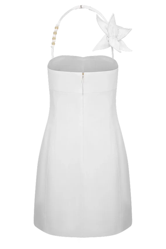 Reyes Cotton Floral Mini Dress – White Reyes Cotton Floral Mini Dress – White