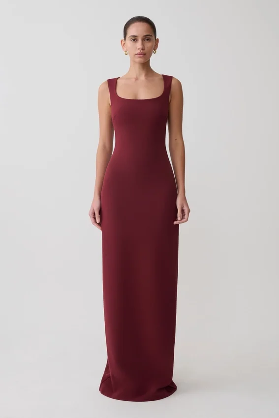 Rhea Detachable Cape Jersey Maxi Dress – Wine Rhea Detachable Cape Jersey Maxi Dress – Wine